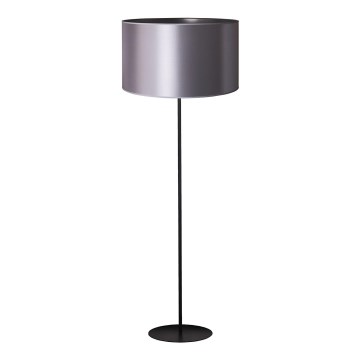 Duolla - Candeeiro de chão CANNES 1xE27/15W/230V diâmetro 45 cm prateado/preto