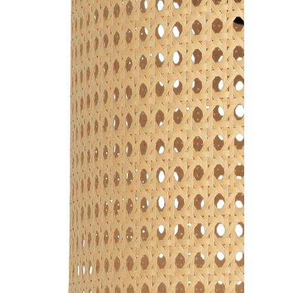 Duolla - Candeeiro de chão ROLLER 1xE27/15W/230V diâmetro 45 cm vime/preto