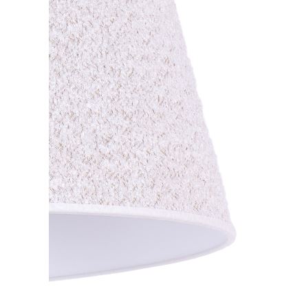 Duolla - Candeeiro de mesa BOUCLE 1xE27/15W/230V diâmetro 28 cm branco/madeira