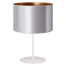Duolla - Candeeiro de mesa CANNES 1xE14/15W/230V 20 cm prateado/cobre/branco