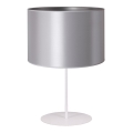 Duolla - Candeeiro de mesa CANNES 1xE14/15W/230V diâmetro 20 cm prateado/branco