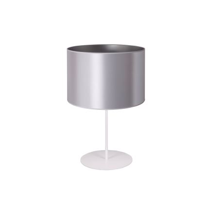 Duolla - Candeeiro de mesa CANNES 1xE14/15W/230V diâmetro 20 cm prateado/branco
