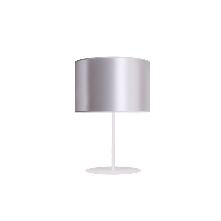 Duolla - Candeeiro de mesa CANNES 1xE14/15W/230V diâmetro 20 cm prateado/branco