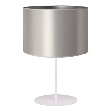 Duolla - Candeeiro de mesa CANNES 1xE14/15W/230V diâmetro 20 cm prateado/branco