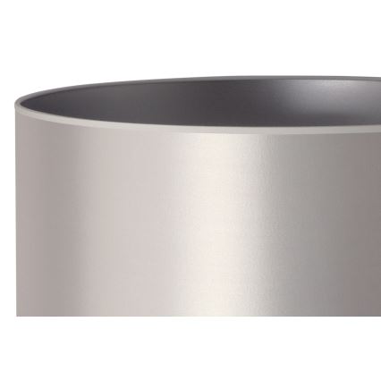 Duolla - Candeeiro de mesa CANNES 1xE14/15W/230V diâmetro 20 cm prateado/branco