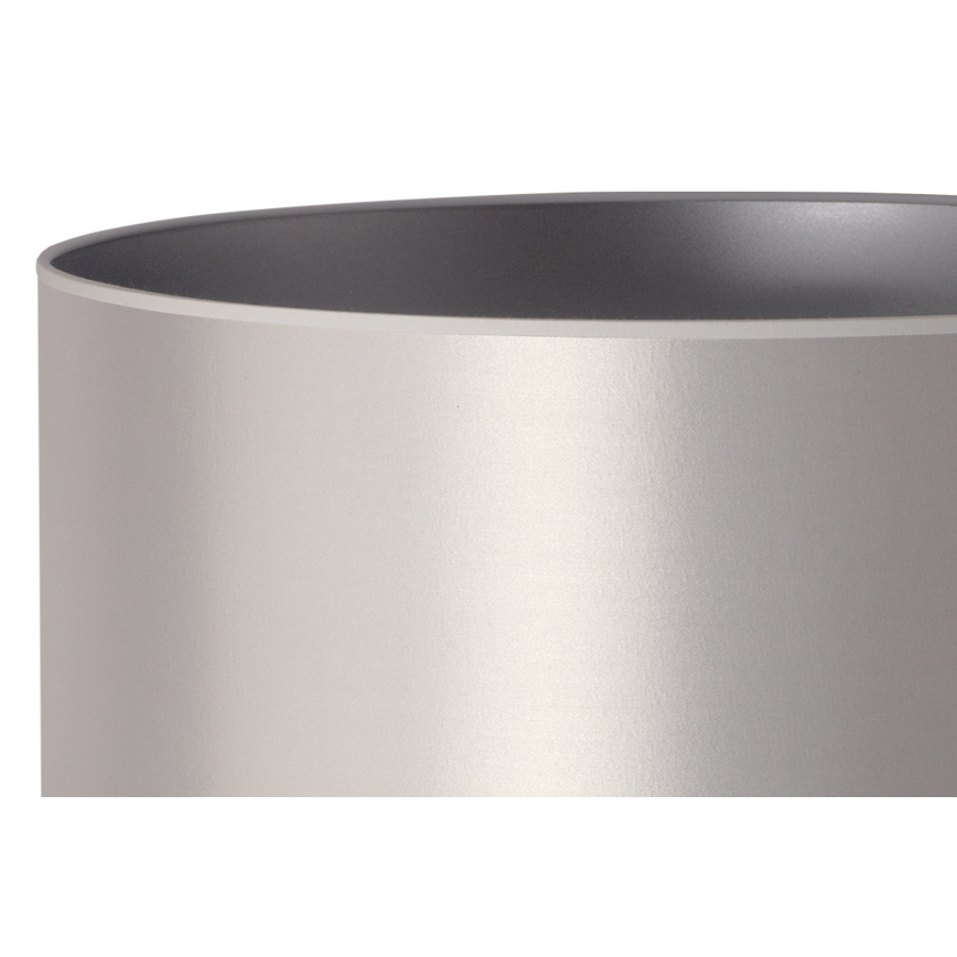 Duolla - Candeeiro de mesa CANNES 1xE14/15W/230V diâmetro 20 cm prateado/branco