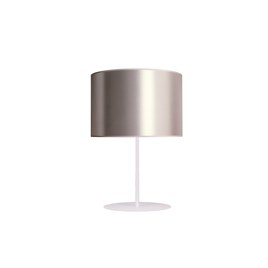 Duolla - Candeeiro de mesa CANNES 1xE14/15W/230V diâmetro 20 cm prateado/branco
