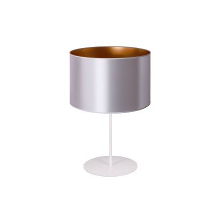 Duolla - Candeeiro de mesa CANNES 1xE14/15W/230V diâmetro 20 cm prateado/cobre/branco
