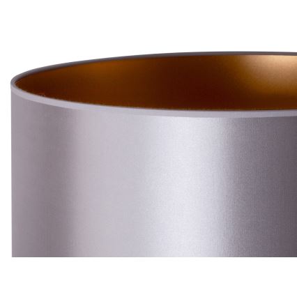 Duolla - Candeeiro de mesa CANNES 1xE14/15W/230V diâmetro 20 cm prateado/cobre/preto