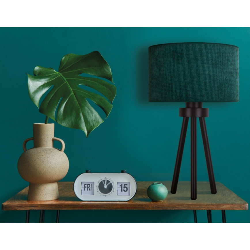 Duolla - Candeeiro de mesa LYON 1xE27/15W/230V diâmetro 30 cm verde
