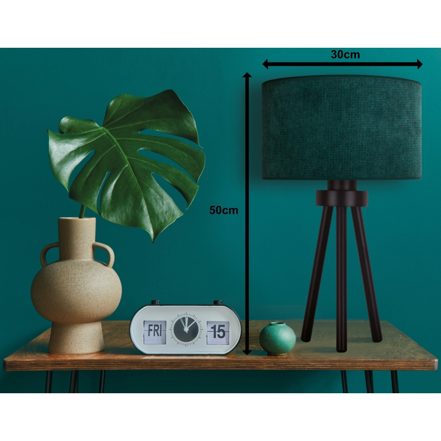 Duolla - Candeeiro de mesa LYON 1xE27/15W/230V diâmetro 30 cm verde
