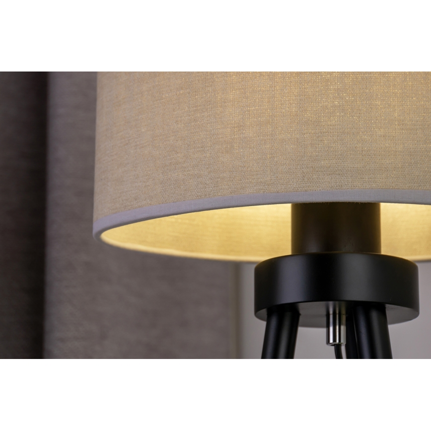 Duolla - Candeeiro de mesa OVAL 1xE27/15W/230V diâmetro 30 cm cinzento