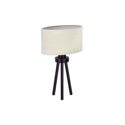 Duolla - Candeeiro de mesa OVAL 1xE27/15W/230V diâmetro 30 cm cinzento