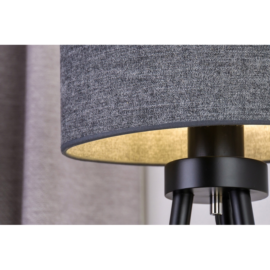 Duolla - Candeeiro de mesa OVAL 1xE27/15W/230V diâmetro 30 cm cinzento