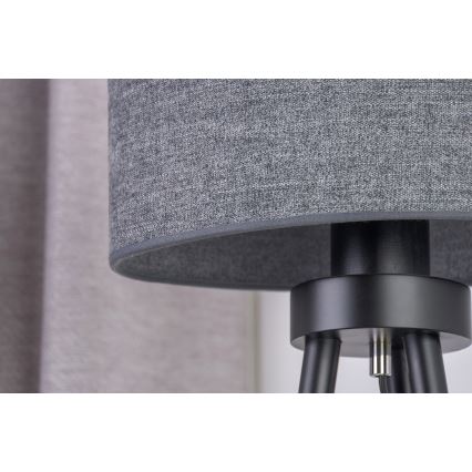 Duolla - Candeeiro de mesa OVAL 1xE27/15W/230V diâmetro 30 cm cinzento