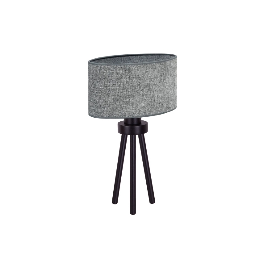 Duolla - Candeeiro de mesa OVAL 1xE27/15W/230V diâmetro 30 cm cinzento