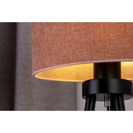 Duolla - Candeeiro de mesa OVAL 1xE27/15W/230V diâmetro 30 cm rosa