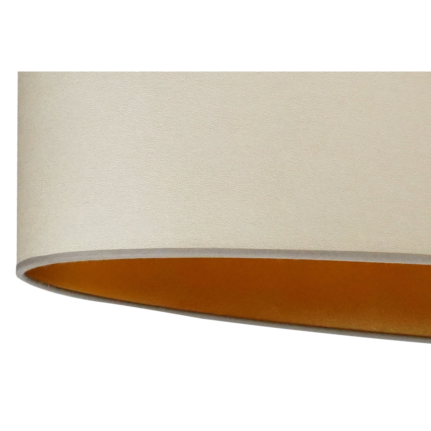 Duolla - Candeeiro de mesa OVAL VEGAN 1xE27/15W/230V diâmetro 30 cm bege