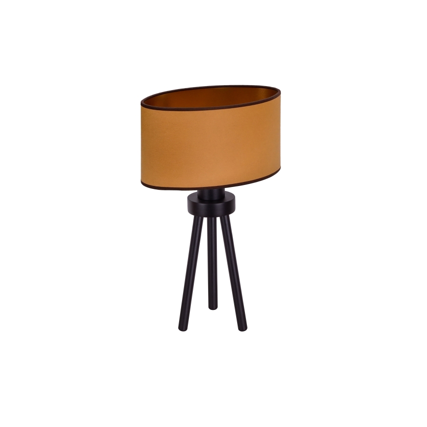 Duolla - Candeeiro de mesa OVAL VEGAN 1xE27/15W/230V diâmetro 30 cm castanho