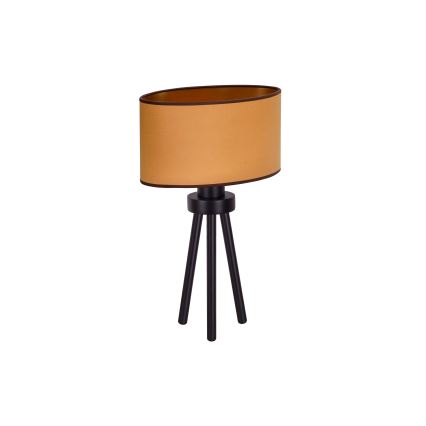 Duolla - Candeeiro de mesa OVAL VEGAN 1xE27/15W/230V diâmetro 30 cm castanho