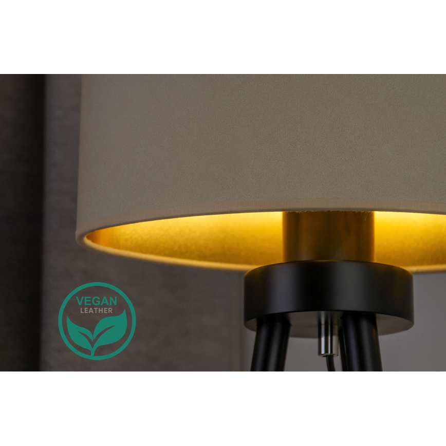 Duolla - Candeeiro de mesa OVAL VEGAN 1xE27/15W/230V diâmetro 30 cm creme