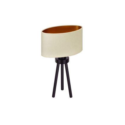 Duolla - Candeeiro de mesa OVAL VEGAN 1xE27/15W/230V diâmetro 30 cm creme