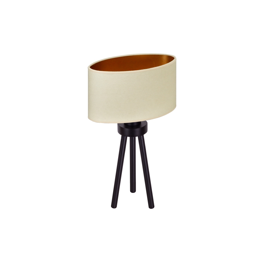 Duolla - Candeeiro de mesa OVAL VEGAN 1xE27/15W/230V diâmetro 30 cm creme