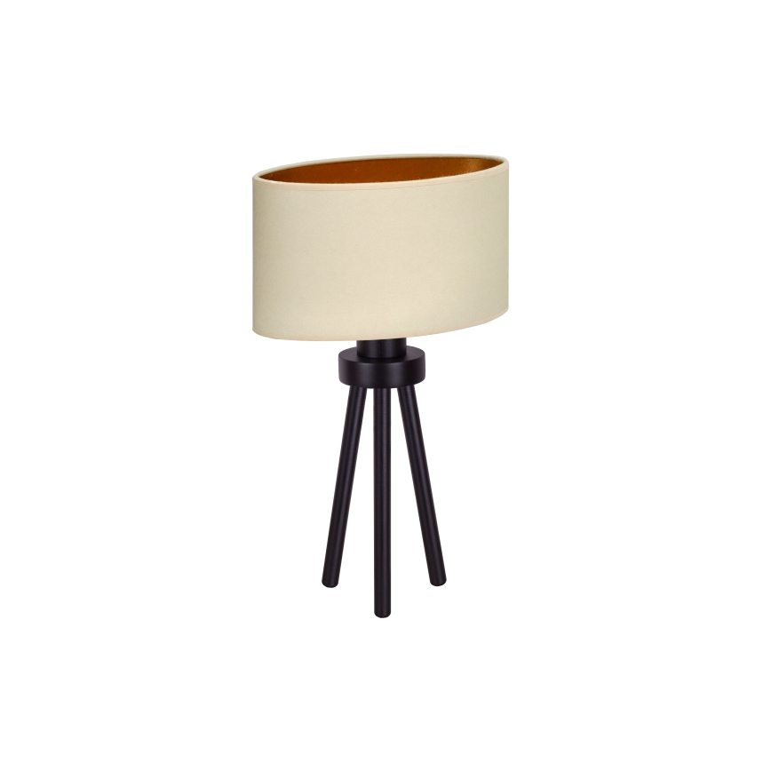 Duolla - Candeeiro de mesa OVAL VEGAN 1xE27/15W/230V diâmetro 30 cm creme