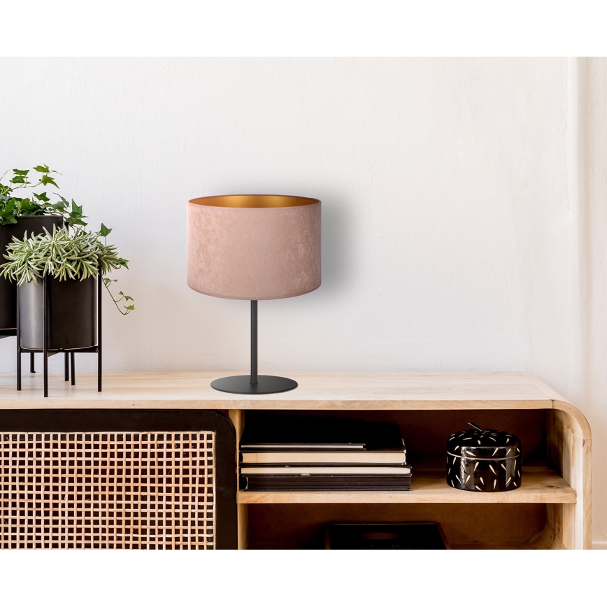 Duolla - Candeeiro de mesa ROLLER 1xE14/15W/230V diâmetro 20 cm bege/dourado