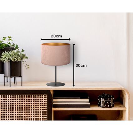 Duolla - Candeeiro de mesa ROLLER 1xE14/15W/230V diâmetro 20 cm bege/dourado