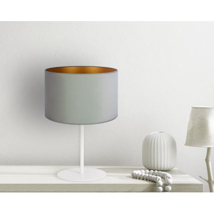 Duolla - Candeeiro de mesa ROLLER 1xE14/15W/230V diâmetro 20 cm verde claro/dourado