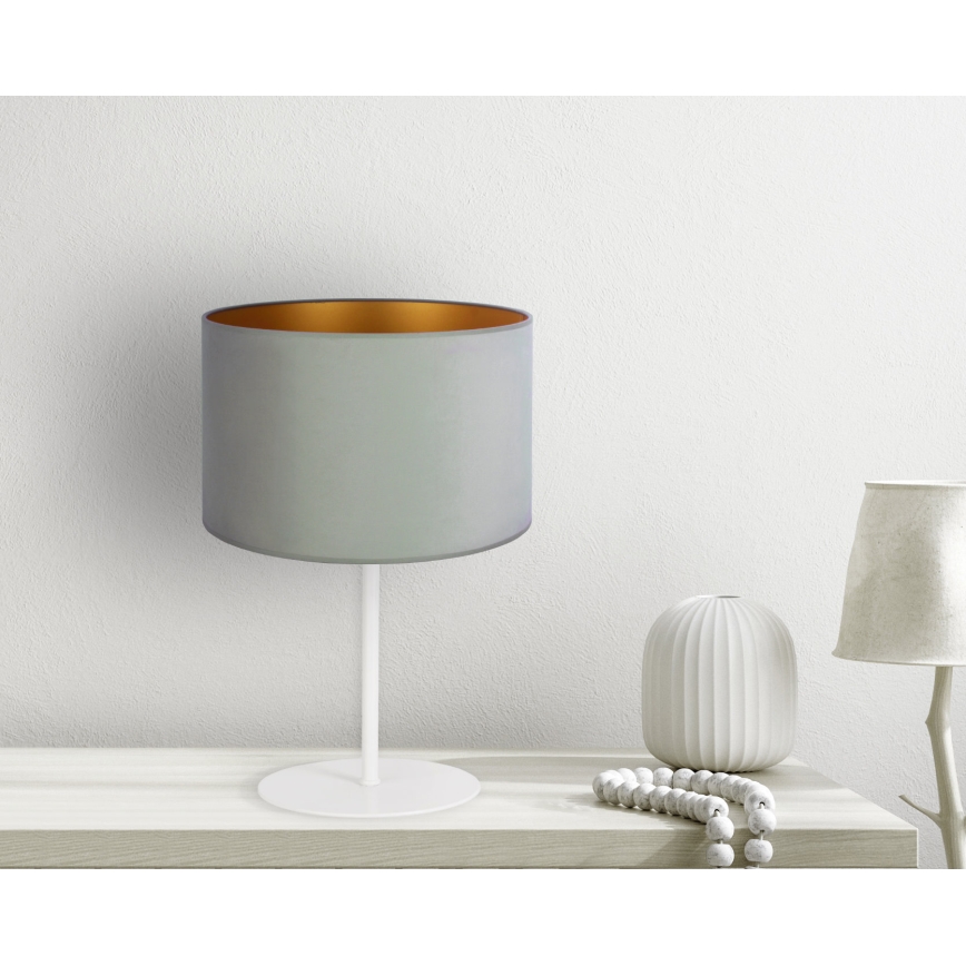 Duolla - Candeeiro de mesa ROLLER 1xE14/15W/230V diâmetro 20 cm verde claro/dourado