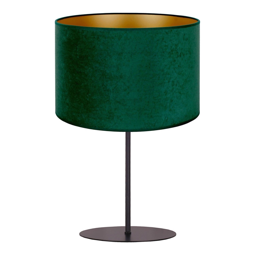 Duolla - Candeeiro de mesa ROLLER 1xE14/15W/230V diâmetro 20 cm verde escuro/dourado
