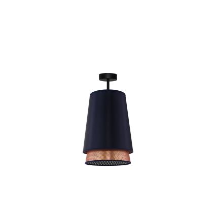 Duolla - Candeeiro integrado BELL SHINY 1xE27/15W/230V diâmetro 25 cm azul/cobre