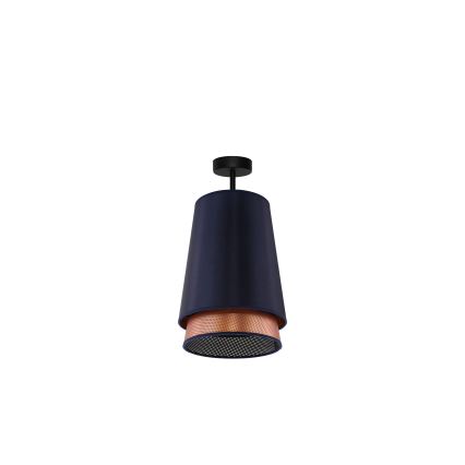 Duolla - Candeeiro integrado BELL SHINY 1xE27/15W/230V diâmetro 25 cm azul/cobre