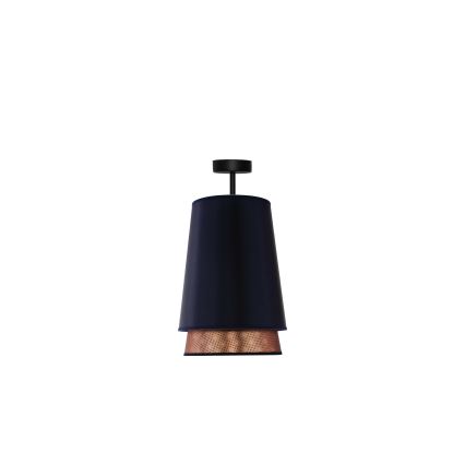 Duolla - Candeeiro integrado BELL SHINY 1xE27/15W/230V diâmetro 25 cm azul/cobre