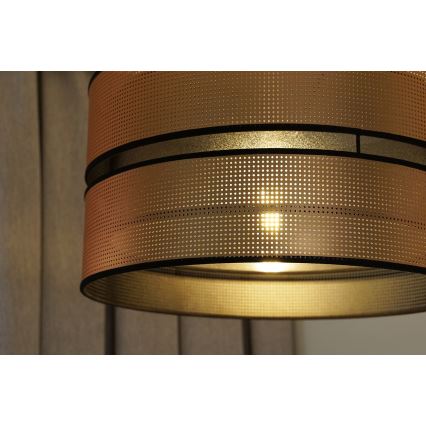 Duolla - Candeeiro integrado COPPER SHINY 1xE27/15W/230V diâmetro 40 cm cobre/preto