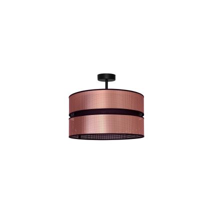 Duolla - Candeeiro integrado COPPER SHINY 1xE27/15W/230V diâmetro 40 cm cobre/preto