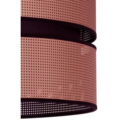 Duolla - Candeeiro integrado COPPER SHINY 1xE27/15W/230V diâmetro 40 cm cobre/preto