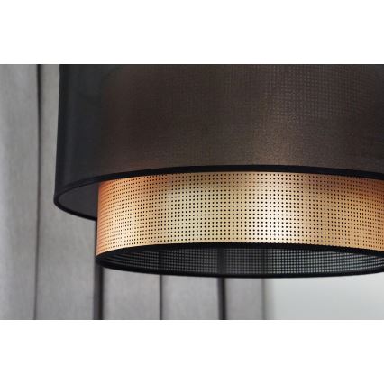 Duolla - Candeeiro integrado COPPER SHINY 1xE27/15W/230V diâmetro 45 cm castanho/cobre
