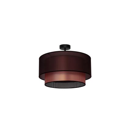 Duolla - Candeeiro integrado COPPER SHINY 1xE27/15W/230V diâmetro 45 cm castanho/cobre