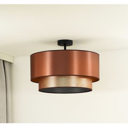 Duolla - Candeeiro integrado COPPER SHINY 1xE27/15W/230V diâmetro 45 cm cobre