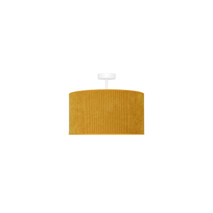 Duolla - Candeeiro integrado CORDUROY 1xE27/15W/230V diâmetro 40 cm amarelo