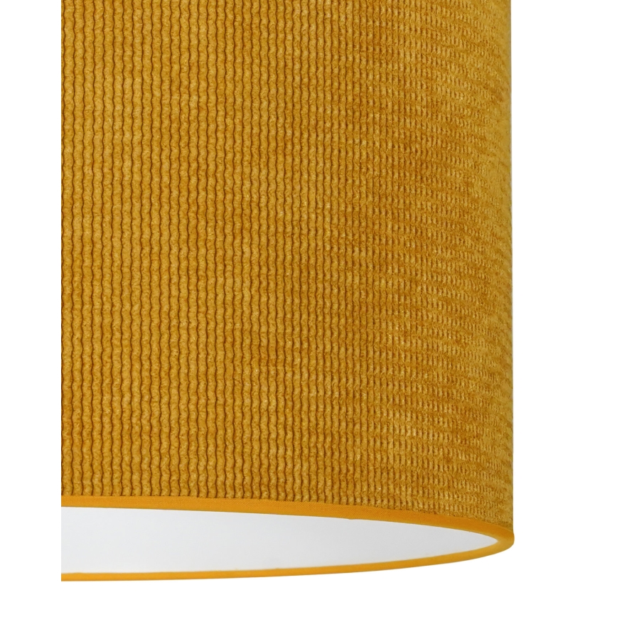 Duolla - Candeeiro integrado CORDUROY 1xE27/15W/230V diâmetro 40 cm amarelo