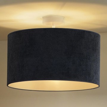 Duolla - Candeeiro integrado CORDUROY 1xE27/15W/230V diâmetro 40 cm azul escuro