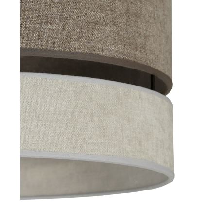 Duolla - Candeeiro integrado DOUBLE 1xE27/15W/230V diâmetro 40 cm castanho/cinzento