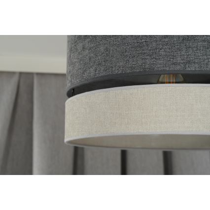 Duolla - Candeeiro integrado DOUBLE 1xE27/15W/230V diâmetro 40 cm cinzento