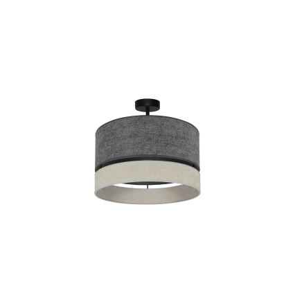 Duolla - Candeeiro integrado DOUBLE 1xE27/15W/230V diâmetro 40 cm cinzento