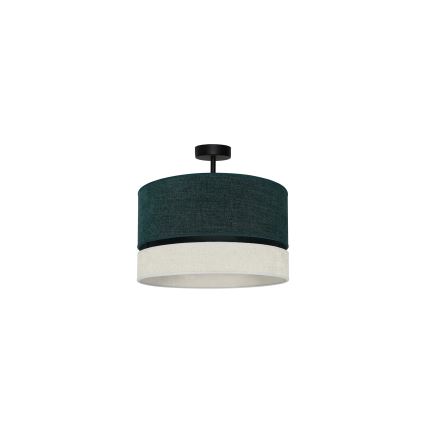 Duolla - Candeeiro integrado DOUBLE 1xE27/15W/230V diâmetro 40 cm verde/cinzento