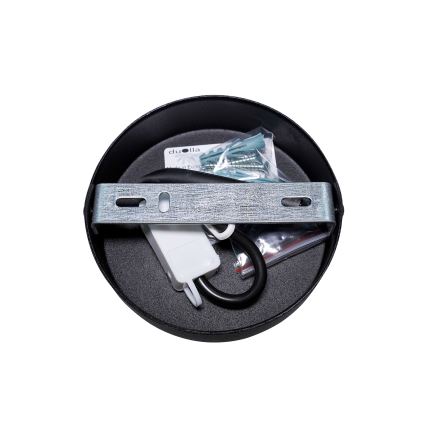 Duolla - Candeeiro integrado DUO 1xE27/15W/230V diâmetro 40 cm preto/dourado